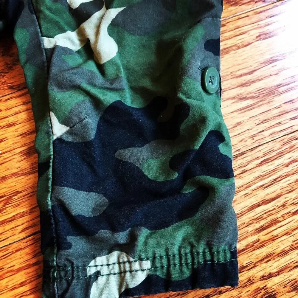Old Navy Camo Green Jersey Lined Casual Pants Baby Boy Size  3-6 Months